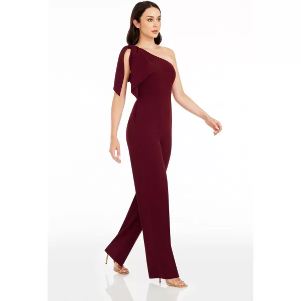 Dress the Population womens Tiffany Jumpsuit Bodycon Midi DressBurgundy