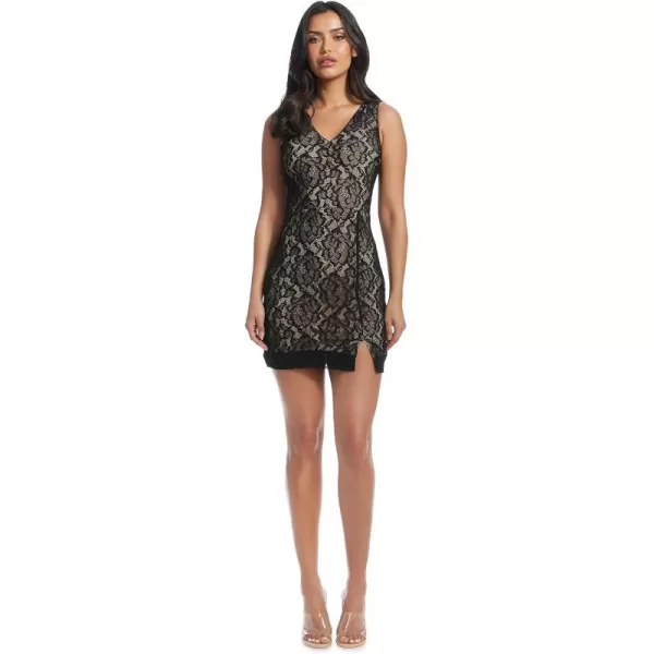 Dress the Population Womens Cebella Bodycon Mini DressBlackNude