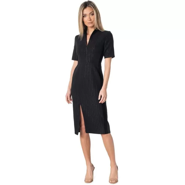Dress the Population Womens Gloria Sheath Midi DressBlack Multi
