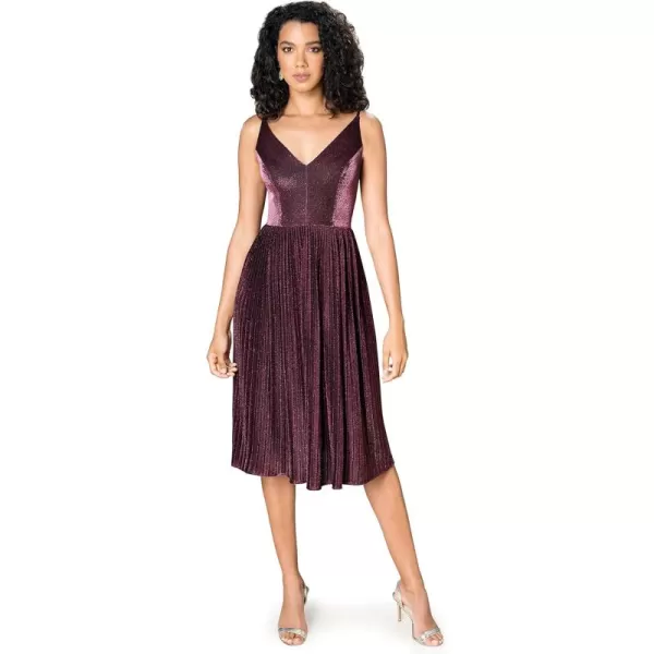 Dress the Population Womens Haley Fit and Flare Midi DressFuchsia Multi