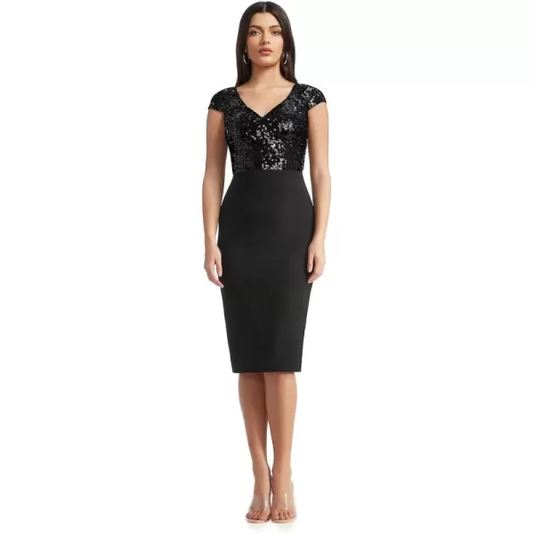 Dress the Population Womens Jaleah Bodycon Midi DressBlack