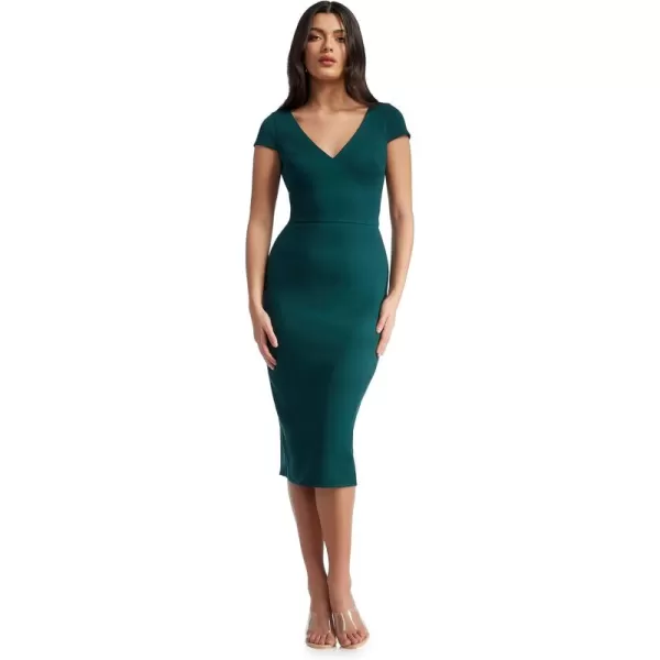 Dress the Population Womens Jaleah Bodycon Midi DressEmerald