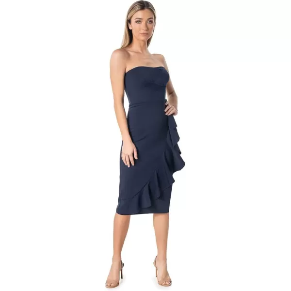 Dress the Population Womens Liv Bodycon Midi DressNavy