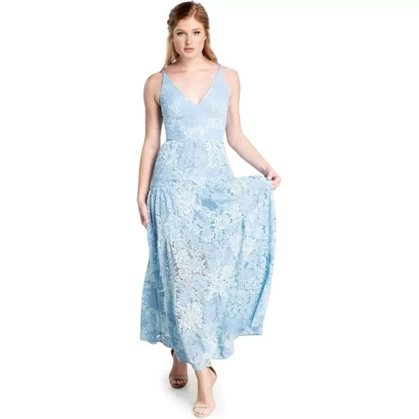 Dress the Population Womens Melina Bodycon Maxi DressSummer Sky Mult