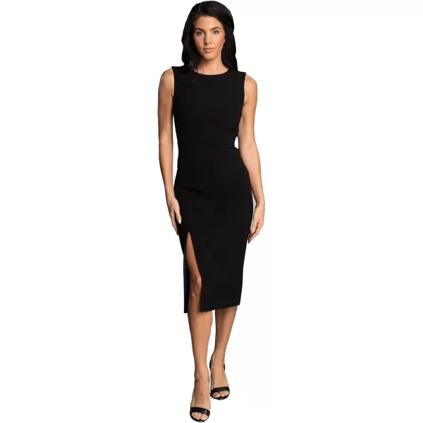 imageDress the Population Womens Maeve High Neck Back Cut Out Body Con Dress with Front SlitBlack