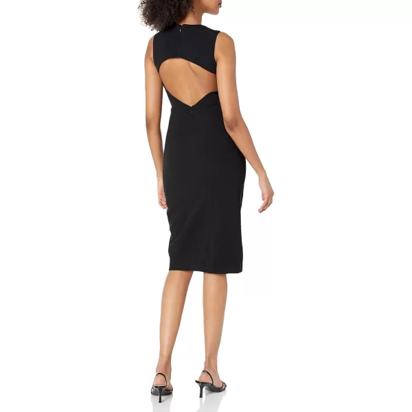 imageDress the Population Womens Maeve High Neck Back Cut Out Body Con Dress with Front SlitBlack