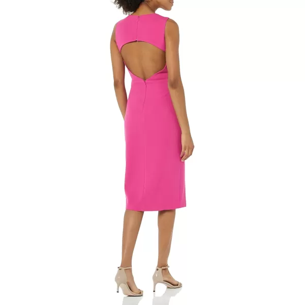 imageDress the Population Womens Maeve High Neck Back Cut Out Body Con Dress with Front SlitBright Fuchsia