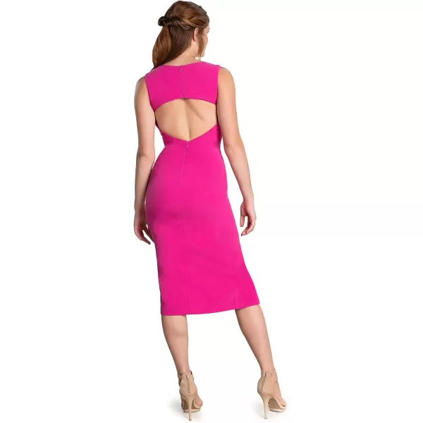 imageDress the Population Womens Maeve High Neck Back Cut Out Body Con Dress with Front SlitBright Fuchsia