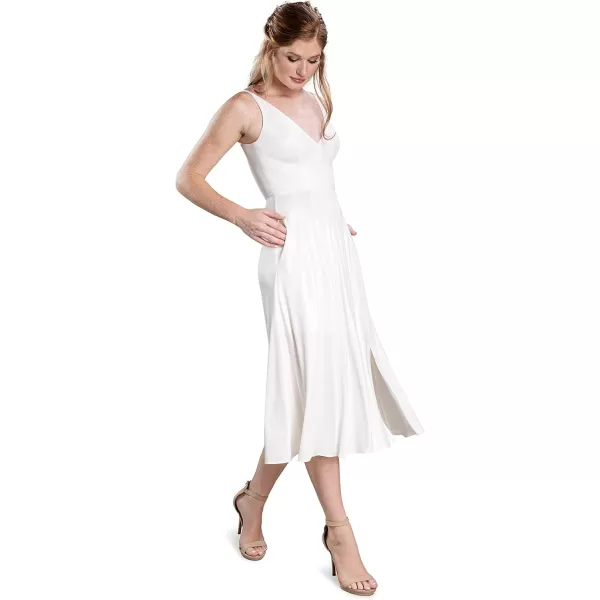 imageDress the Population Womens Serafina Fit and Flare Midi DressWhite