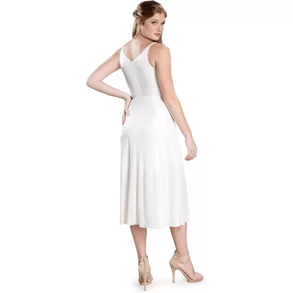 imageDress the Population Womens Serafina Fit and Flare Midi DressWhite
