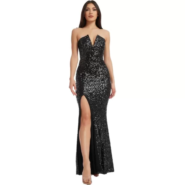 imageDress the Population Womens Fernanda Mermaid Floor Length DressJet Black