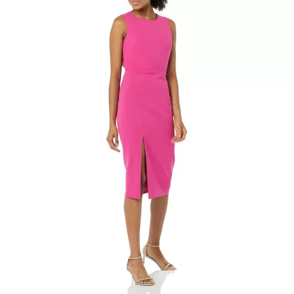 imageDress the Population Womens Maeve High Neck Back Cut Out Body Con Dress with Front SlitBright Fuchsia