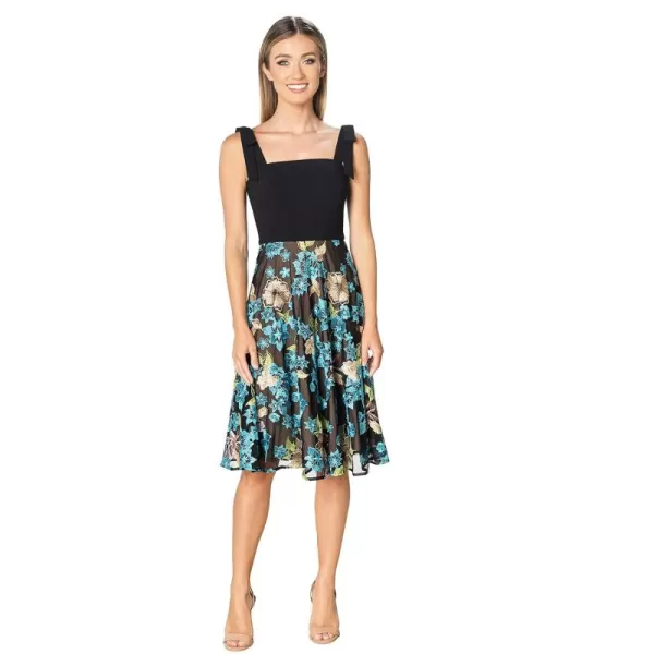 imageDress the Population Womens Rosario Fit and Flare Midi DressCerulean Blue Multi