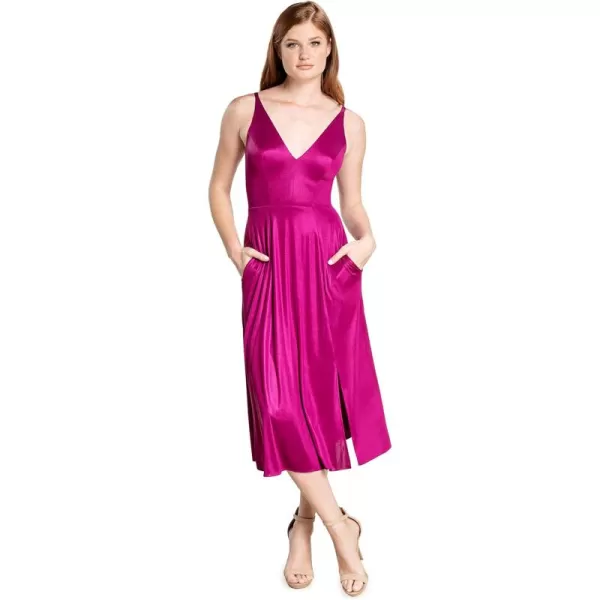 imageDress the Population Womens Serafina Fit and Flare Midi DressDark Magenta