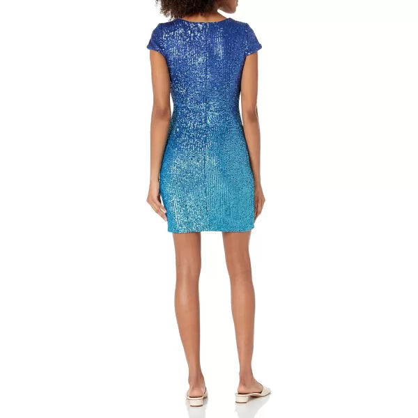 imageDress the Population Womens Brooks Bodycon Midi DressElectric Blue Multi