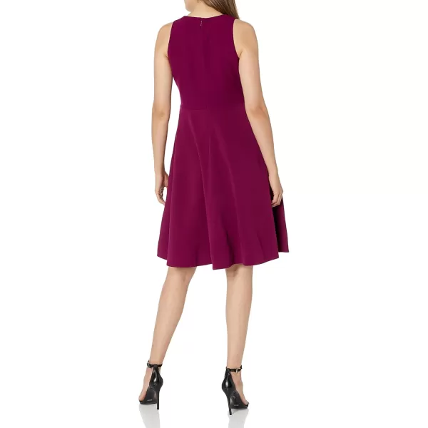 imageDress the Population Womens Catalina Plunging VNeck a Line MidiDark Magenta