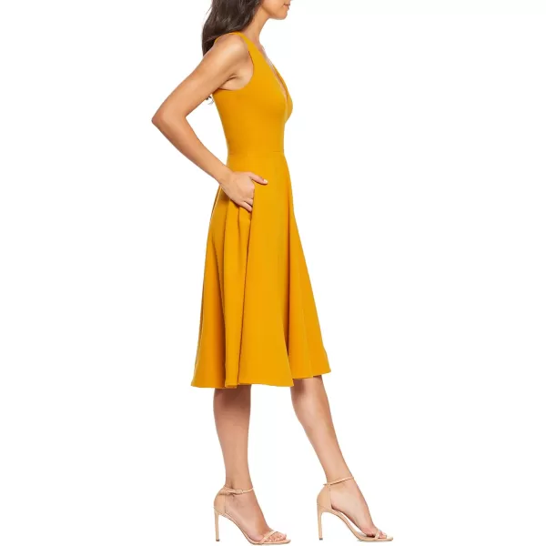 imageDress the Population Womens Catalina Plunging VNeck a Line MidiHoney