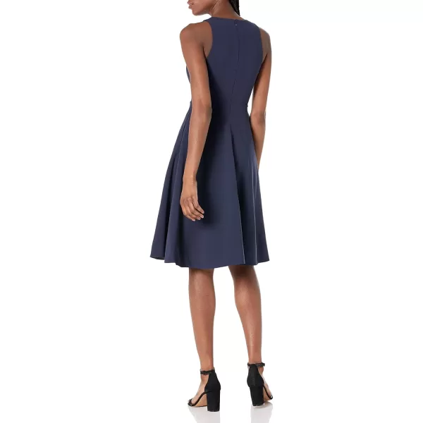 imageDress the Population Womens Catalina Plunging VNeck a Line MidiMidnight Blue B