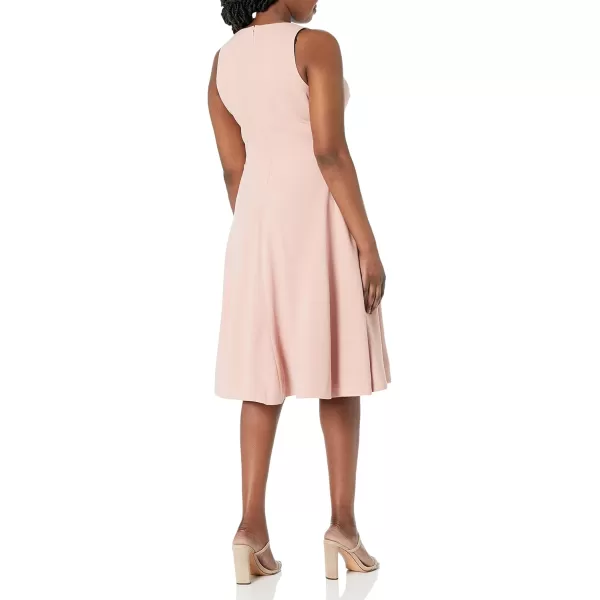 imageDress the Population Womens Catalina Plunging VNeck a Line MidiPowder Blush