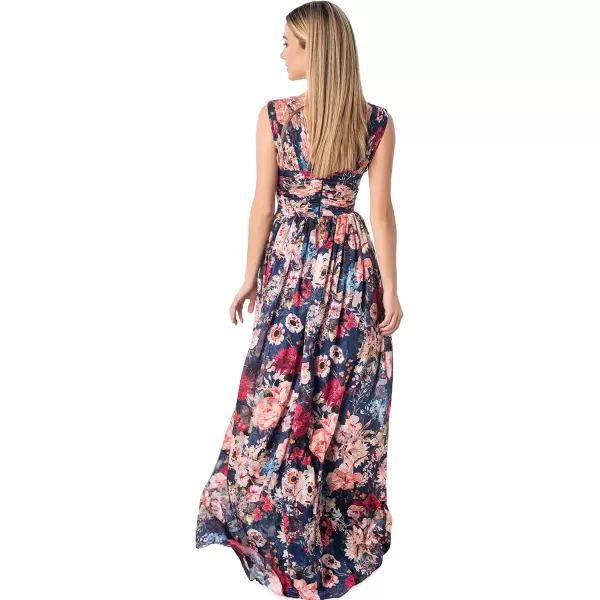 imageDress the Population Womens Jaclyn Fit and Flare Maxi DressNavy Multi