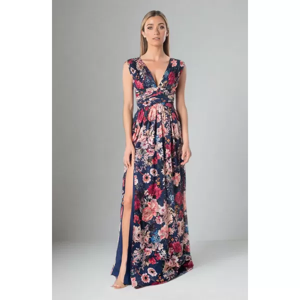 imageDress the Population Womens Jaclyn Fit and Flare Maxi DressNavy Multi