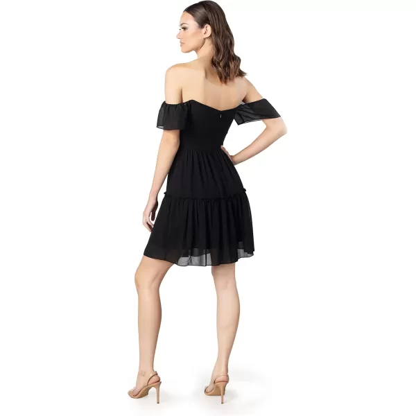 imageDress the Population Womens Justitia Fit and Flare Midi DressBlack
