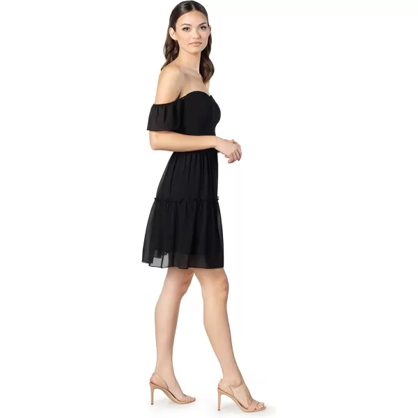 imageDress the Population Womens Justitia Fit and Flare Midi DressBlack
