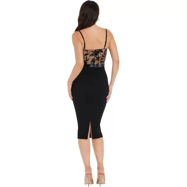 imageDress the Population Womens Silvia Bodycon Midi DressBlacknude