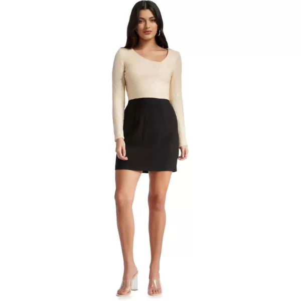 imageDress the Population Womens Chante Bodycon Mini DressCreamBlack