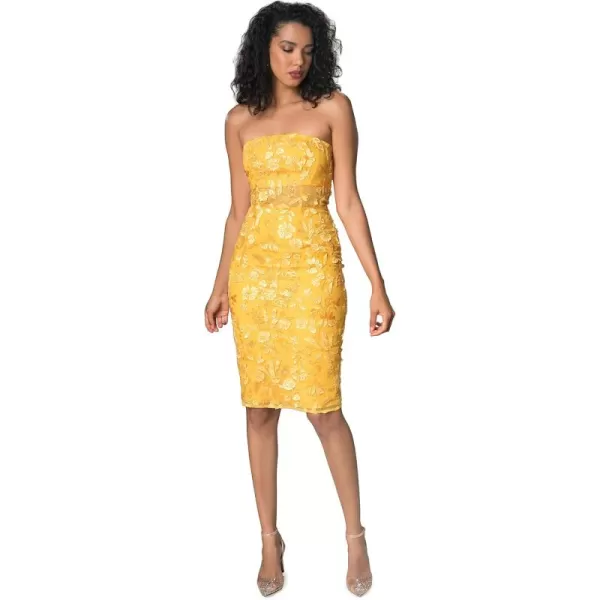 imageDress the Population Womens Ynez Bodycon Midi DressLight Amber Multi