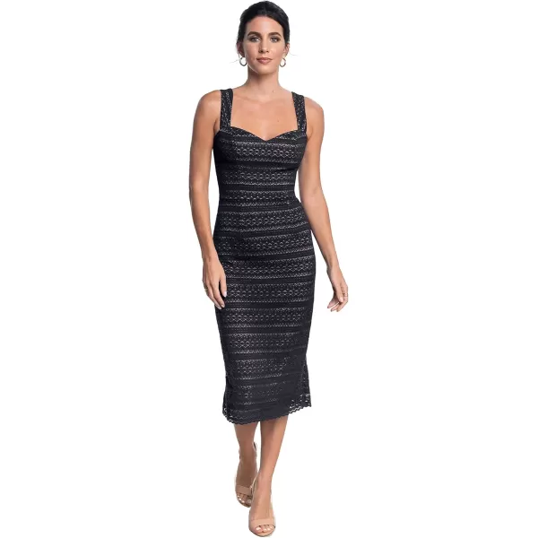imageDress the Population Womens Nicole Sweetheart Neck Bodycon Midi DressBlack