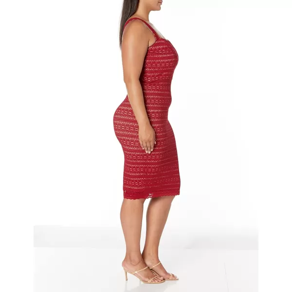 imageDress the Population Womens Nicole Sweetheart Neck Bodycon Midi DressGarnet