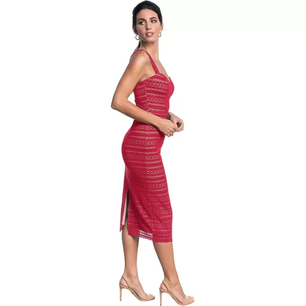 imageDress the Population Womens Nicole Sweetheart Neck Bodycon Midi DressGarnet