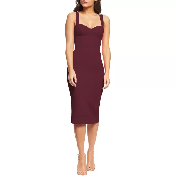 imageDress the Population Womens Nicole Sweetheart Neck Bodycon Midi DressGarnet