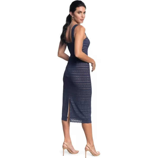 imageDress the Population Womens Nicole Sweetheart Neck Bodycon Midi DressNavy