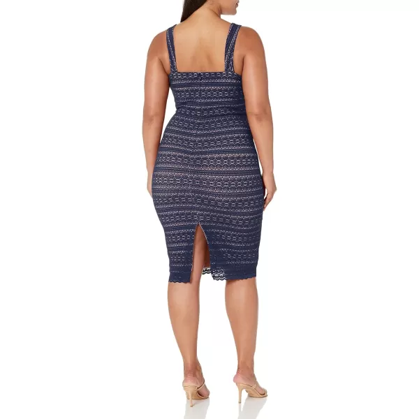 imageDress the Population Womens Nicole Sweetheart Neck Bodycon Midi DressNavy