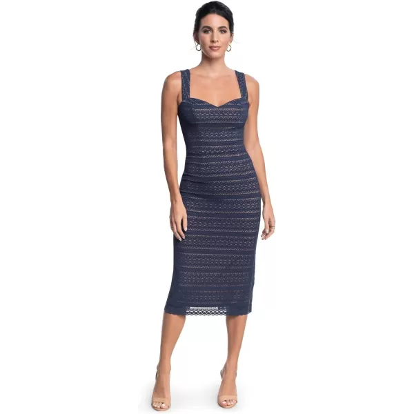 imageDress the Population Womens Nicole Sweetheart Neck Bodycon Midi DressNavy