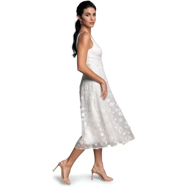 imageDress the Population Womens Elisa Sleeveless Plunge Neckline Fit and Flare Midi DressIvory