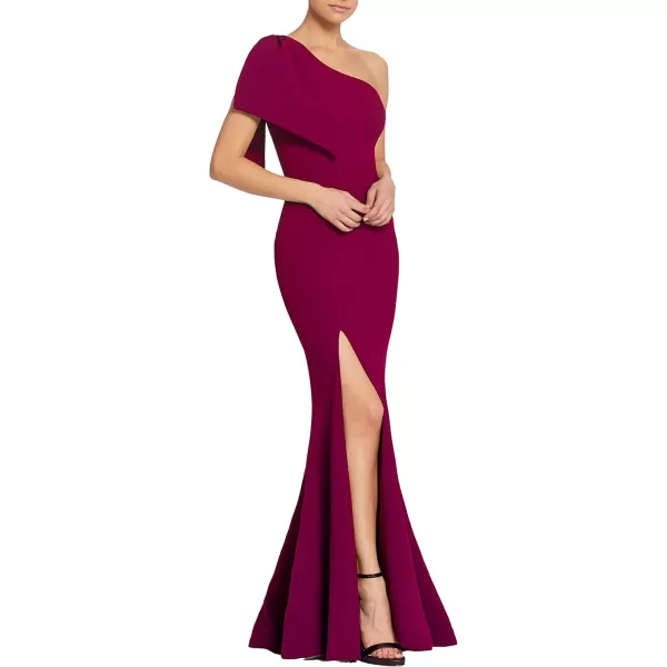imageDress the Population Womens Georgina Asymmetrical Bow Neckline Bodycon Midi DressDark Magenta