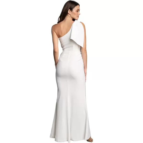 imageDress the Population Womens Georgina Asymmetrical Bow Neckline Bodycon Midi DressOffwhite
