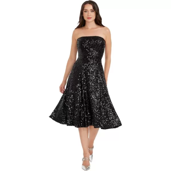 imageDress the Population Womens Ruby Fit and Flare Midi DressJet Black
