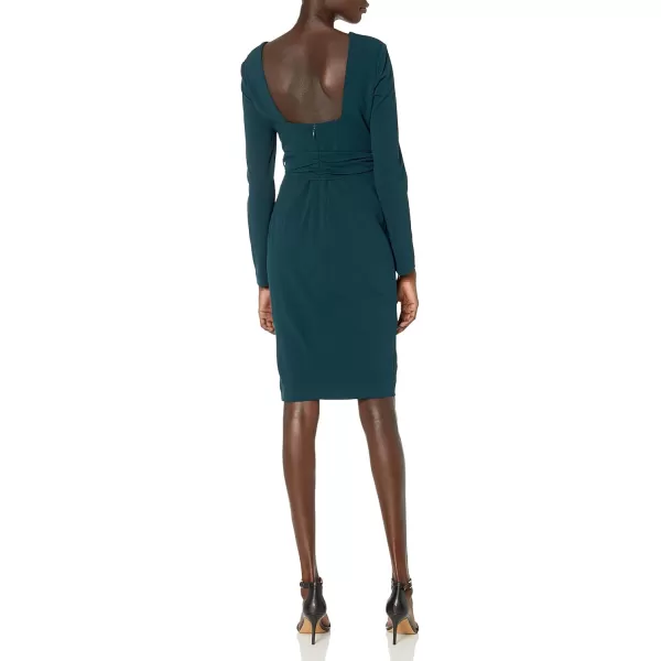 imageDress the Population Womens Drew Long Sleeve Stretch Short DressPine