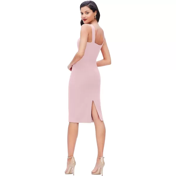 imageDress the Population Womens Nicole Sweetheart Neck Bodycon Midi DressBlush