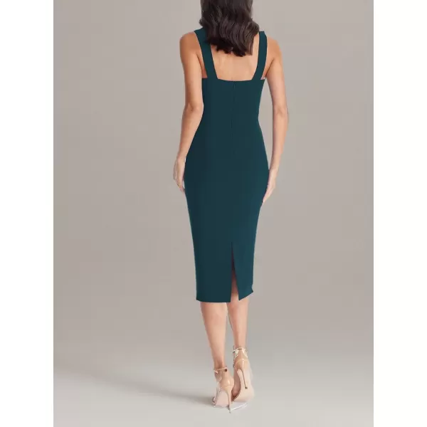 imageDress the Population Womens Nicole Sweetheart Neck Bodycon Midi DressPine