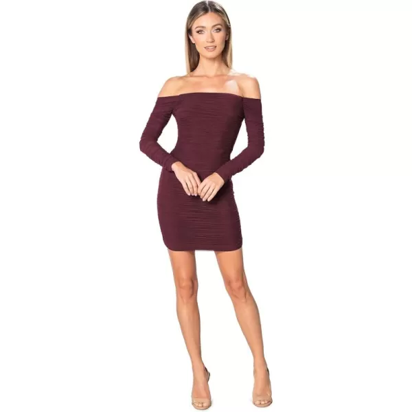 imageDress the Population Womens Dawn Bodycon Mini DressBurgundy