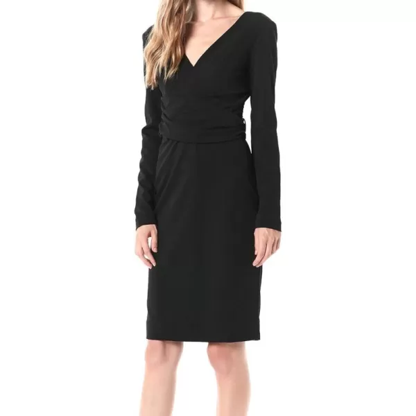 imageDress the Population Womens Drew Long Sleeve Stretch Short DressBlack
