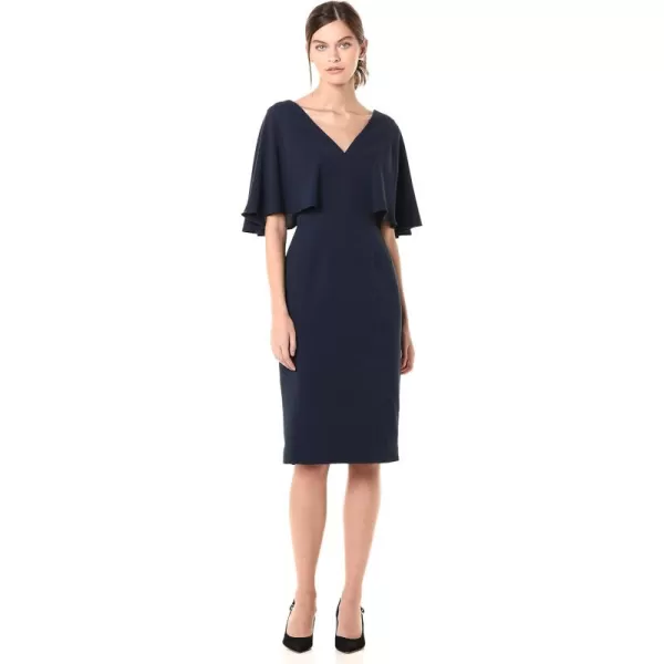 imageDress the Population Womens Louisa Midi Plunging DressNavy