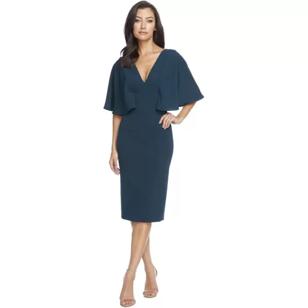 imageDress the Population Womens Louisa Midi Plunging DressPine