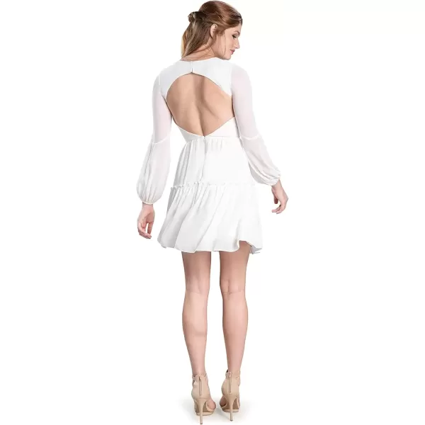 imageDress the Population Womens Paola Fit and Flare Mini DressWhite