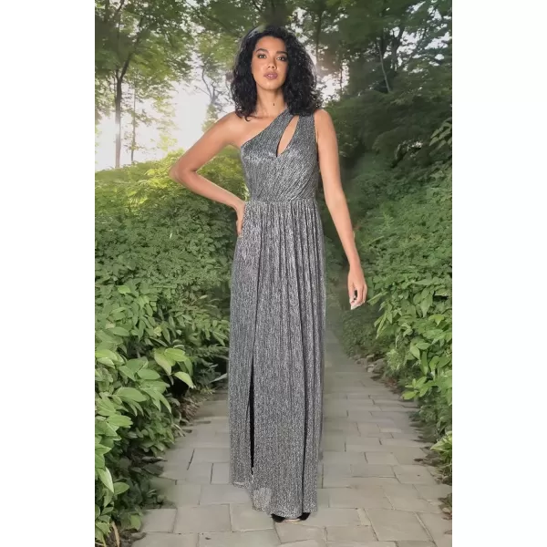 imageDress the Population Womens Kienna Fit and Flare Floor Length DressSilver